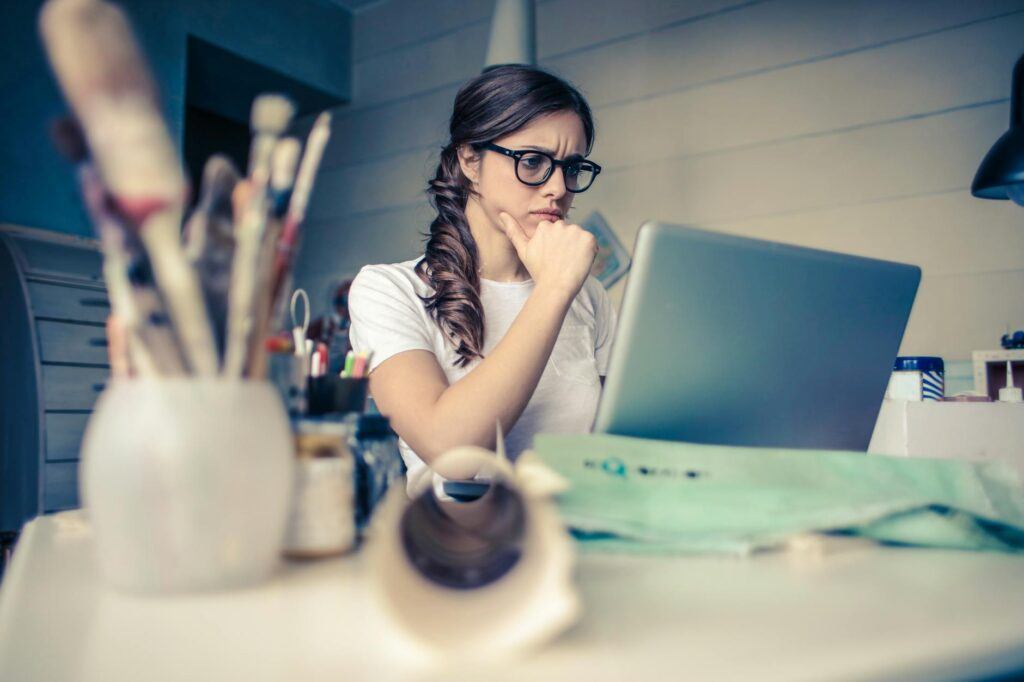 lady working on a laptop